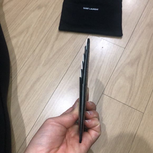 Black croc fragmented card holder - Picture 9 of 10